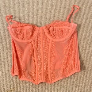 Urban outfitters Lace Corset in Coral
